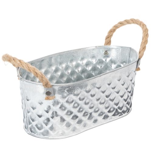 Zinkschale oval 23cm x 12cm H10,5cm | Floristik24.de