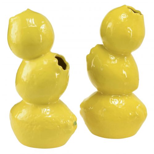 Artikel Zitronenvase Blumenvase Gelb Sommerdeko Keramik H20cm