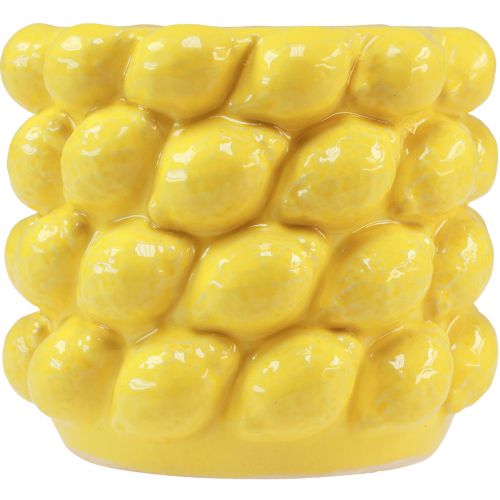 Floristik24 Zitronenvase Keramik Übertopf Zitronen Gelb Ø17cm H15cm