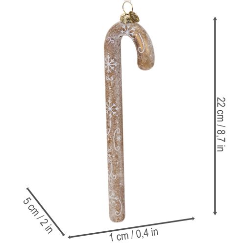 Zuckerstange-Glasornament nostalgische Weihnachtsbaum-Deko 22cm | Floristik24.de