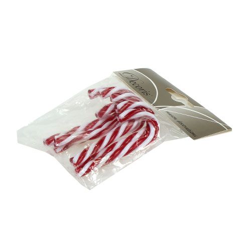 Floristik24 Anhänger Zuckerstange Rot, Weiß 7,5cm 6St
