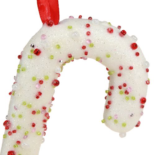 Artikel Zuckerstangen Deko Weihnachten Hängend Weiß Bunt 20cm 6er Set