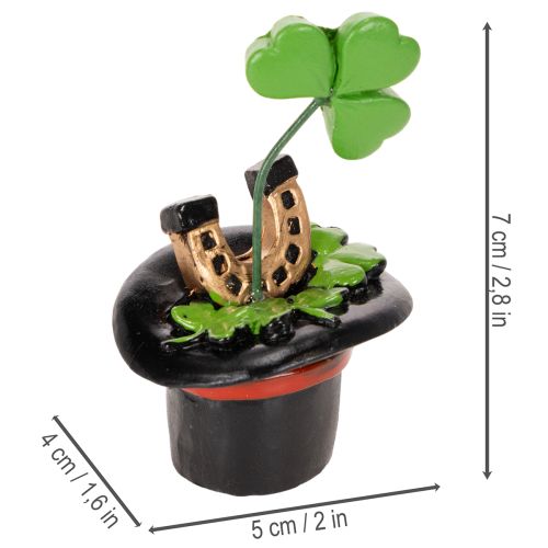 Glücksfigur Kleeblatt und Käfer im Zylinder 7cm 3St | Floristik24.de
