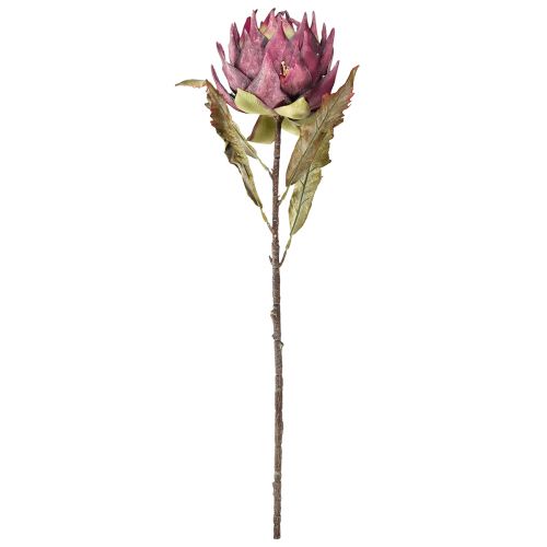 Artischocke künstlich Große Kunstblume Dry Look Lila 76cm | Floristik24.de