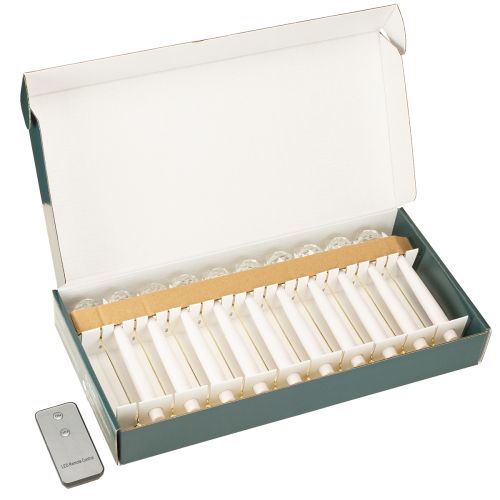 Artikel Baumkerzen LED Stabkerzen Mit Kristall Gelbes Licht 31cm 10 St