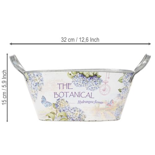 Blumenschale mit Griffen oval