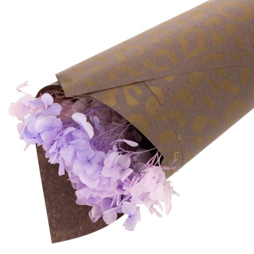 Artikel Blumenseide Leopardenmuster Braun Nassfest 50x75cm 20St