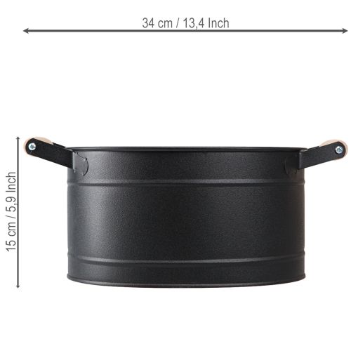 Blumentopf Metall Oval Griff