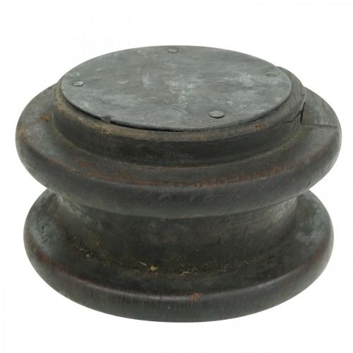 Floristik24 Kerzenhalter, Industrial-Design, Deko-Umlenkrolle, Tischdeko, Vintage-Optik Ø10–10,5cm