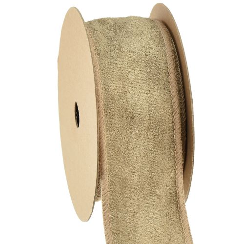 Artikel Samtband Dekoband Schmuckband Samt Braun B50mm L8m