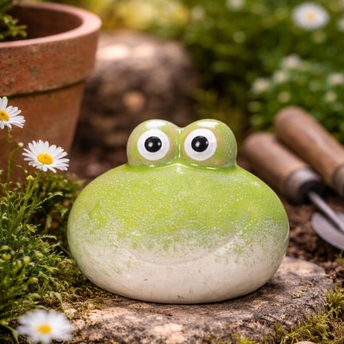 Artikel Deko Frosch Tierfigur aus Keramik für Wohnzimmer Deko und Schreibtischgestaltung 10cm 4St