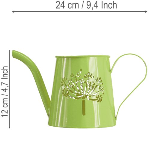 Deko Gießkanne Metall Pusteblume Grün H12cm 2St Deko Vase Shabby | Floristik24.de