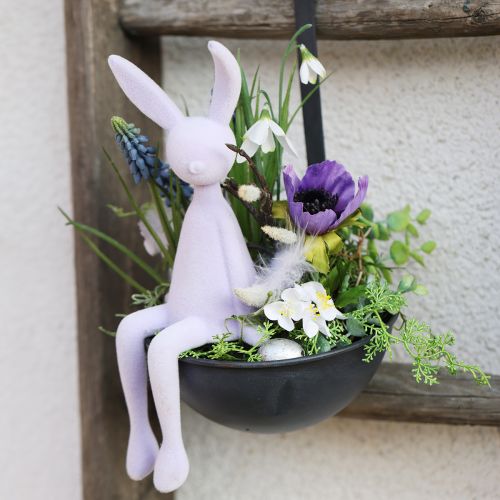 Floristik24 Deko Kelle Pflanzschale Anthrazit Hängend Ø16,5cm 2St