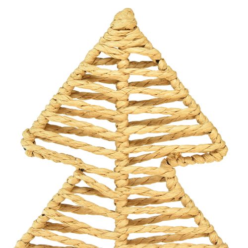 Artikel Deko Tannenbaum Metall Raffia Natur Schwarz 21x11,5x45cm