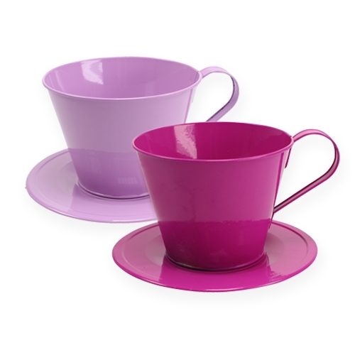 Floristik24 Deko-Tasse Ø16cm H12,5cm 3St