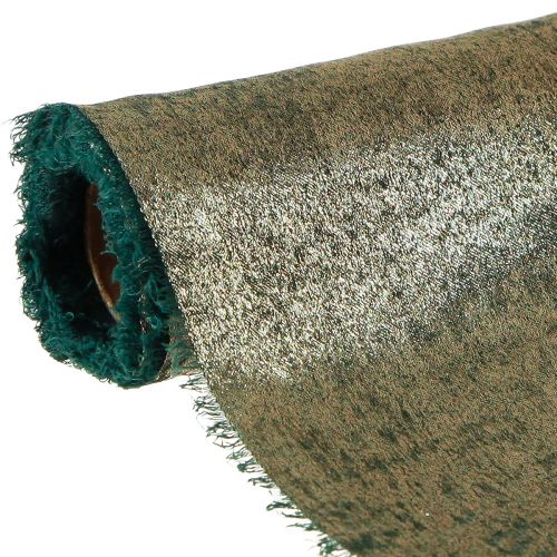 Tischläufer Weihnachten Deko Stoff Grün Gold 28cm 2,5m