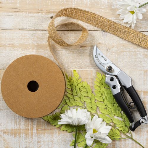 Artikel Dekoband Jute Gelb, Natur 25mm Rustikale Deko Juteband 10m