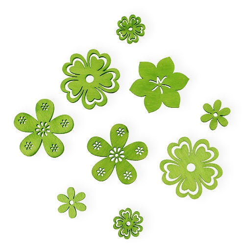 Floristik24 Dekoblumen Grün Ø2cm - Ø4cm 96St