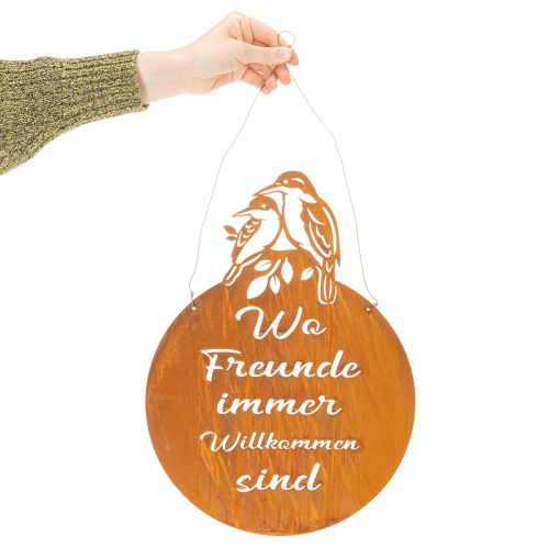 Schild mit Spruch Metallschild Dekoschild Edelrost 30×40cm | Floristik24.de