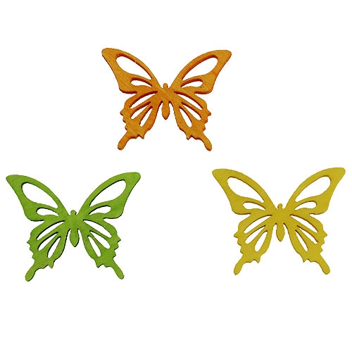 Dekoschmetterlinge bunt 4cm 90St | Floristik24.de