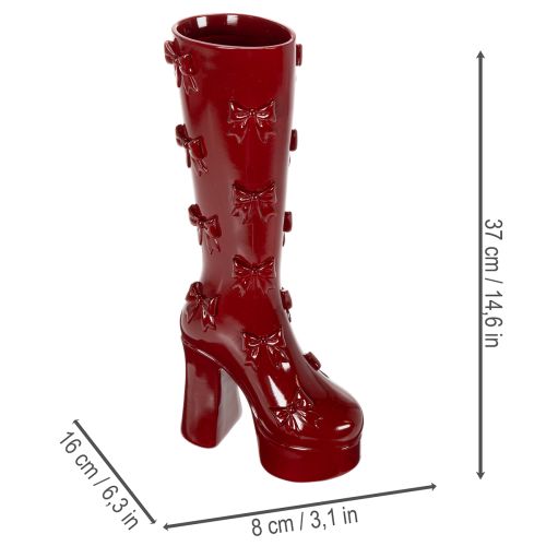 Dekovase Stiefel mit Schleifen