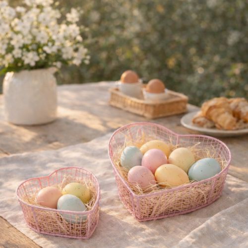 Artikel Drahtkörbe Herzform Drahtherz zur Dekoration und Organisation 20cm Set mit 4St