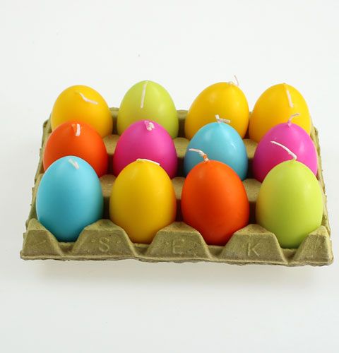 Ostern Eikerzen 6cm mehrfarbig sortiert 12St | Floristik24.de
