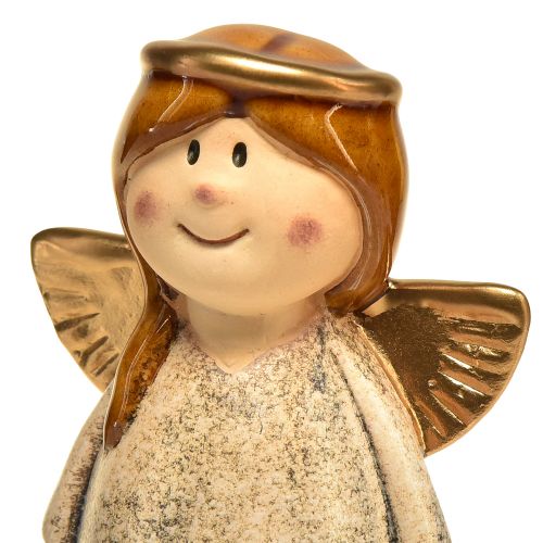 Artikel Engel-Dekofiguren – Creme und Weiß mit goldenen Akzenten, 13 cm – Himmlische Verschönerung für Ihr Zuhause – 2 St