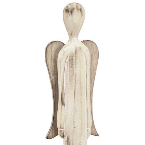 Floristik24 Engel Holz Figur Weihnachten Weiß gewaschen H46cm 2 St