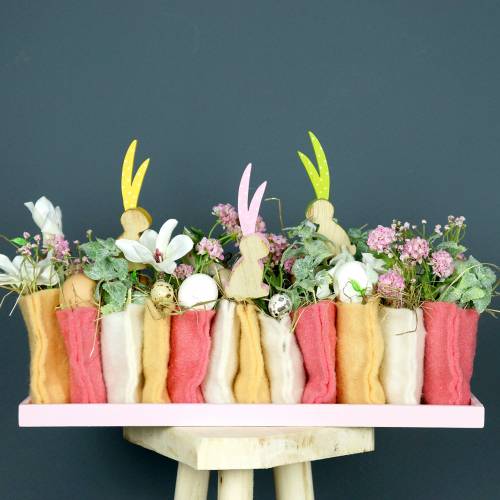 Floristik24 Holztablett Rosa 49cm x 16,5cm