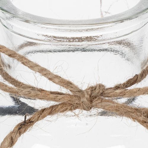Flaschenvase Deko Flaschen Glas Holz 23x12x19,5cm 2St | Floristik24.de