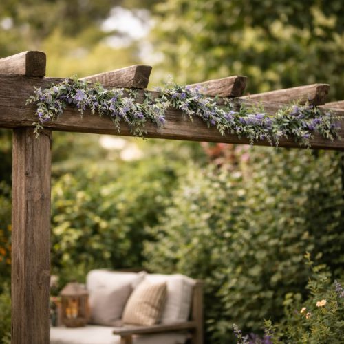 Artikel Flieder Girlande Künstliche Frühlingsdekoration für besondere Anlässe und saisonale Gestaltung 145cm 2St