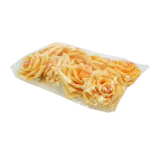 Floristik24 Foamrose Gelb Ø10cm 8 St