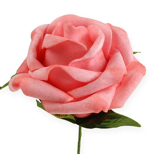 Floristik24 Foam-Rose Ø 6cm Rosa 27St