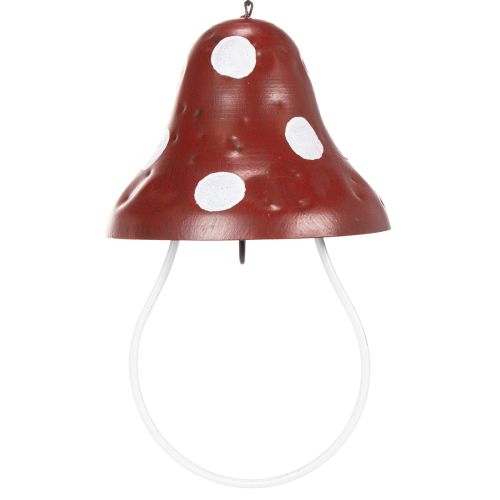 Futterstation Metall Fliegenpilz zum Hängen Rot Weiß 25,5cm