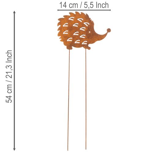 Gartenstecker Igel Rost Edelrost Deko Beetstecker 20cm | Floristik24.de