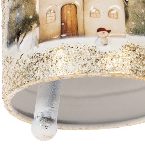 Glocke mit Winterdorf-Motiv