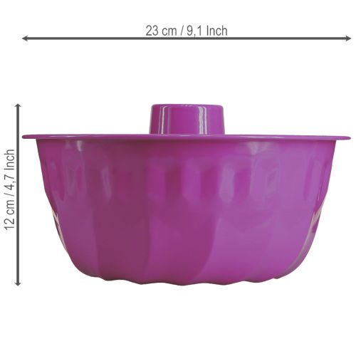 Gugelhupfform Metall Deko Kuchenform Lila Ø23cm H12cm | Floristik24.de