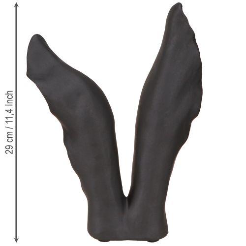 Floristik24 Hasenohren Deko Osterhase in Schwarz 20cmx7,5cmx29cm