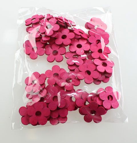 Holzblumen Ø4cm Pink 72 St | Floristik24.de