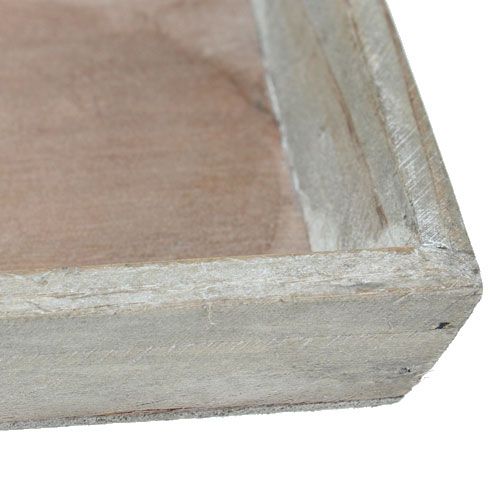 Floristik24 Holztablett Grau 57cm x 17cm