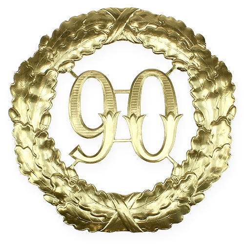 Jubiläumszahl 90 in Gold Ø40cm