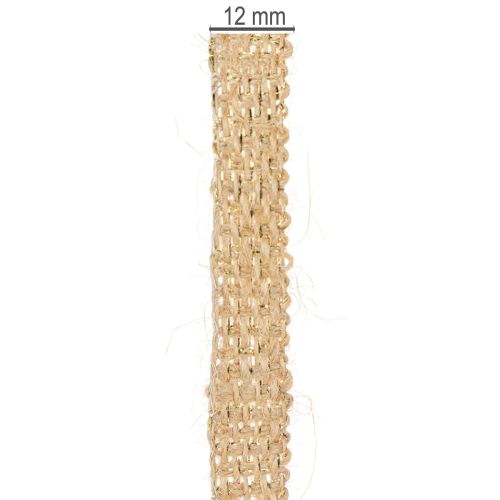 Juteband Rustikales Dekoband Jute Natur Gold 12mm 10m | Floristik24.de