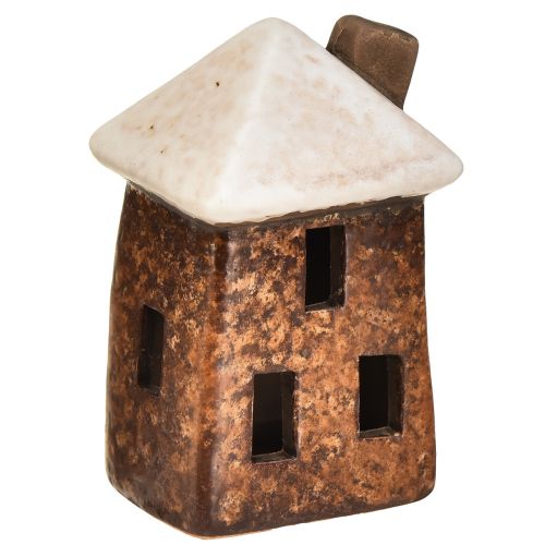 Floristik24 Charmantes 3er-Set Keramikhäuser – Vielfältige Farben, 9 cm – Stimmungsvolle Beleuchtungsdeko für jeden Raum – 3 St