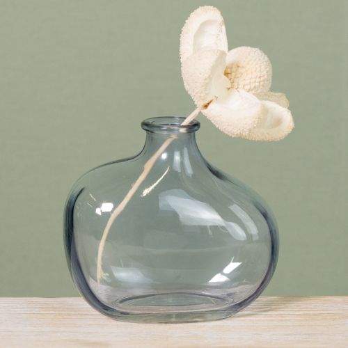 Artikel Kleine Glasvase klar modern Mini Vase Glas Blau 11×6×10cm 3St