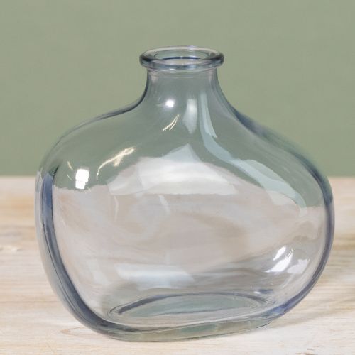 Artikel Kleine Glasvase klar modern Mini Vase Glas Blau 11×6×10cm 3St