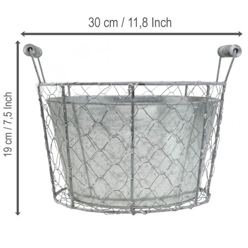 Drahtkorb Topf zum Bepflanzen Frühlingskorb Metall Ø26cm | Floristik24.de