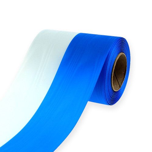 Artikel Kranzbänder Moiré Blau-Weiß 125 mm