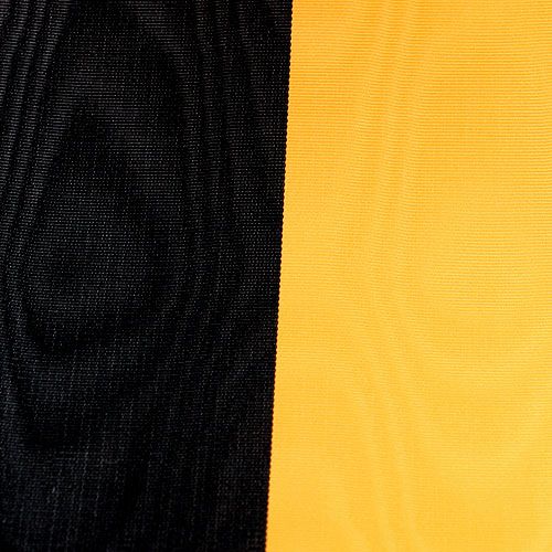 Floristik24 Kranzbänder Moiré Gelb-Schwarz 100 mm