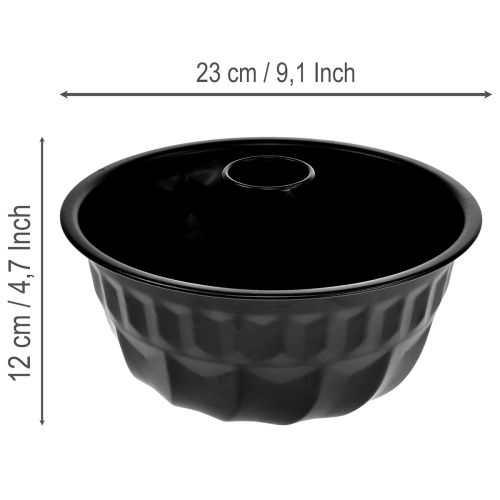 Küchendeko Schwarz Kuchenform Gugelhupf Metall Ø23cm | Floristik24.de